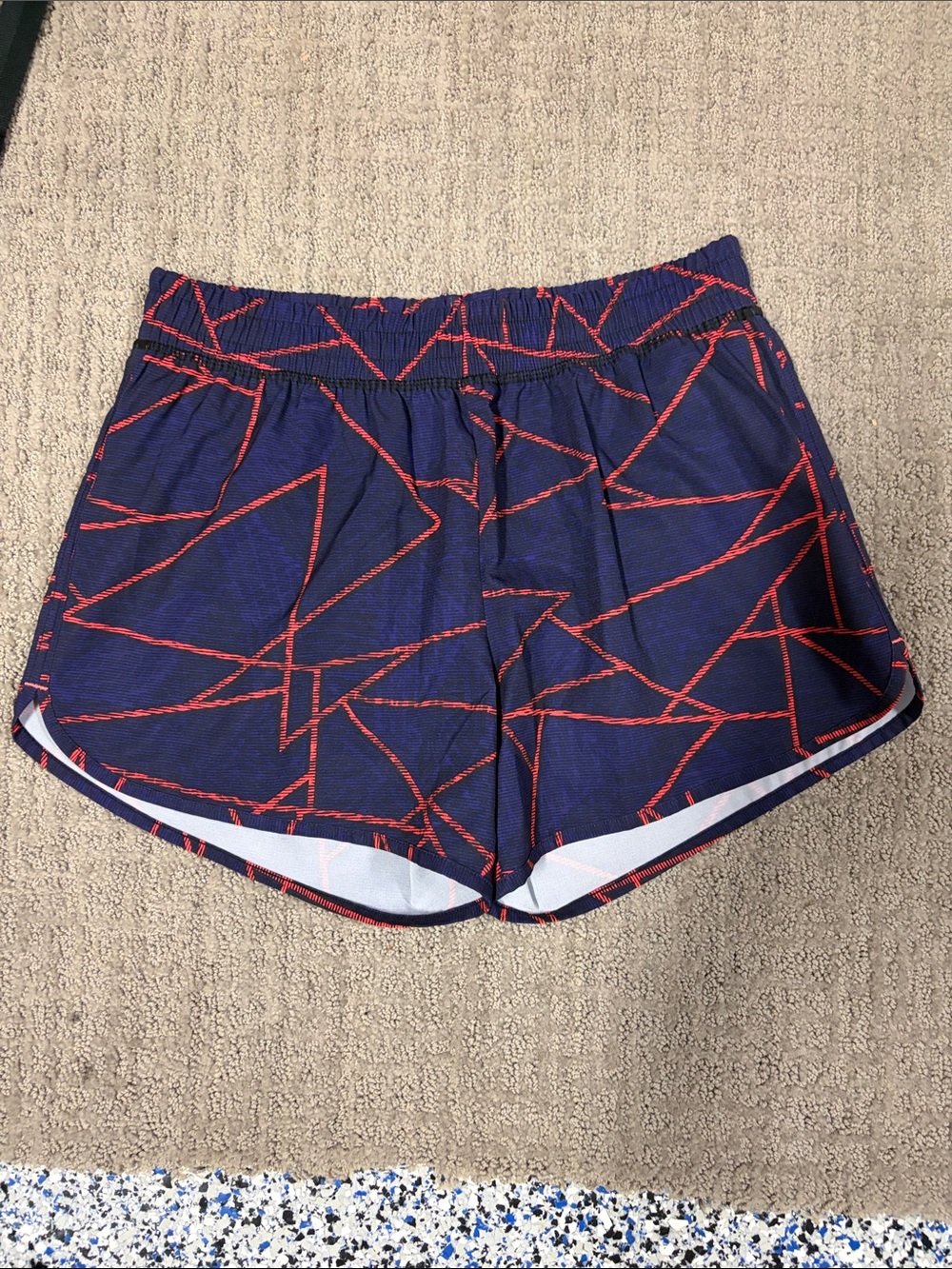 Champion Women's Navy Shorts with Red Geometric Print